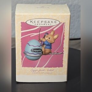 Eggs- pert Artist 1997 Bunny Crayola Hallmark Ornament